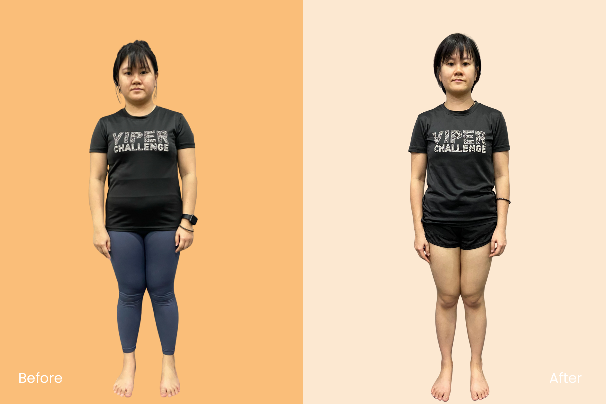MJ — before and after at Fitcom Muay Thai